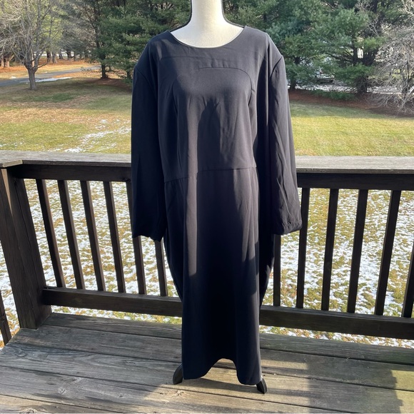 Sergio Hudson x Target little black dress midi modest career formal LBD 4x nwt - Picture 1 of 15